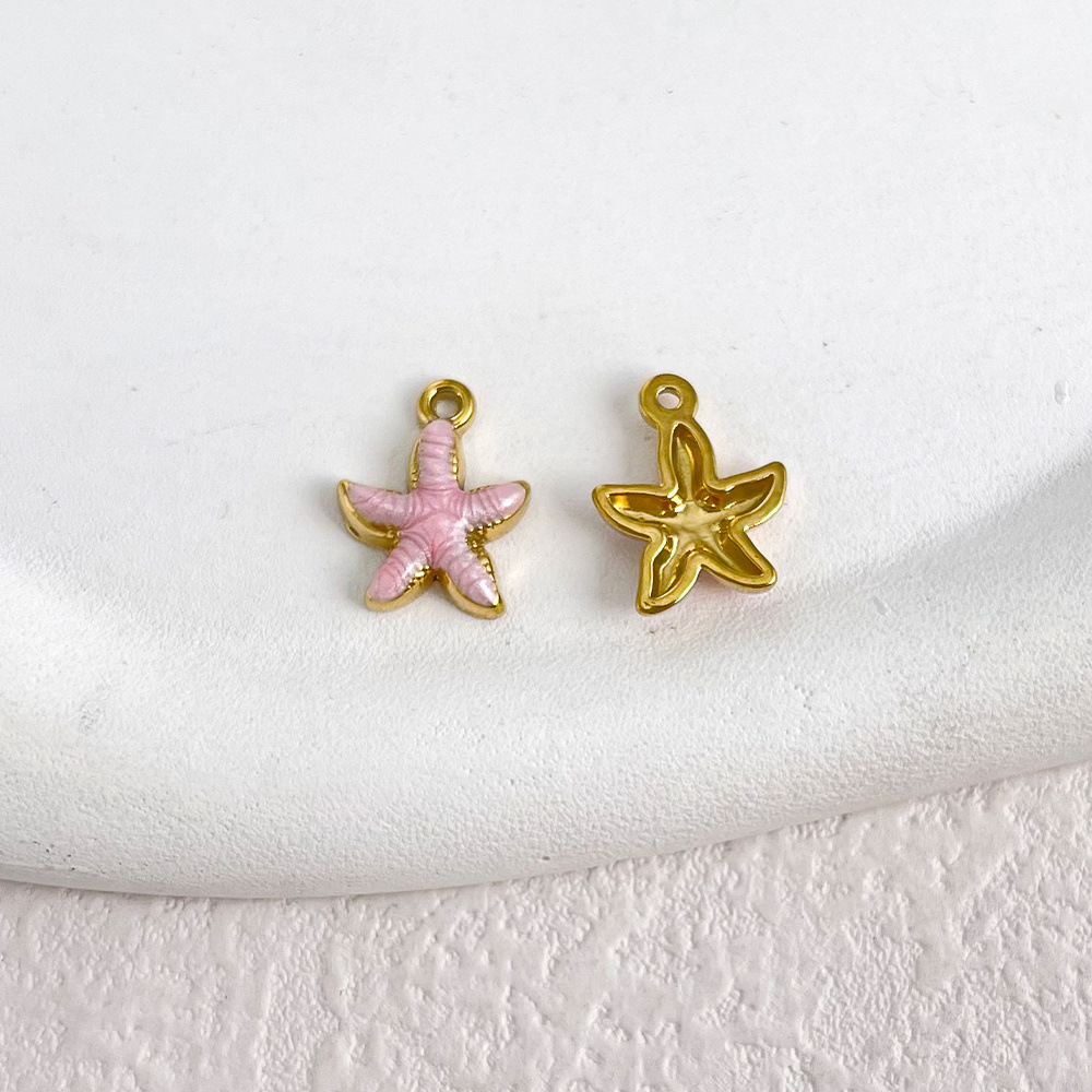 Pink starfish 15x12mm