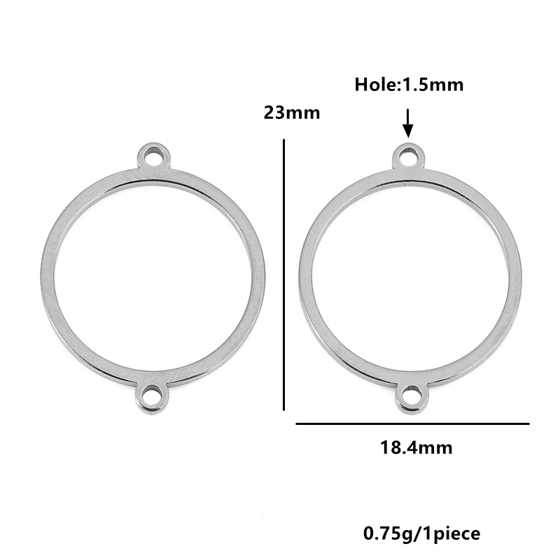 Steel color 18.4*23mm