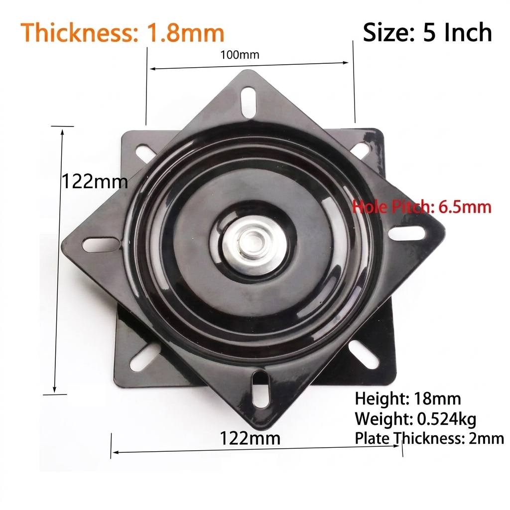 5 inches (bearing 120kg)