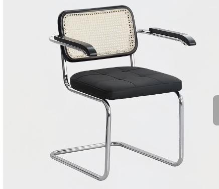 Black backrest   armrest   black oiled leather