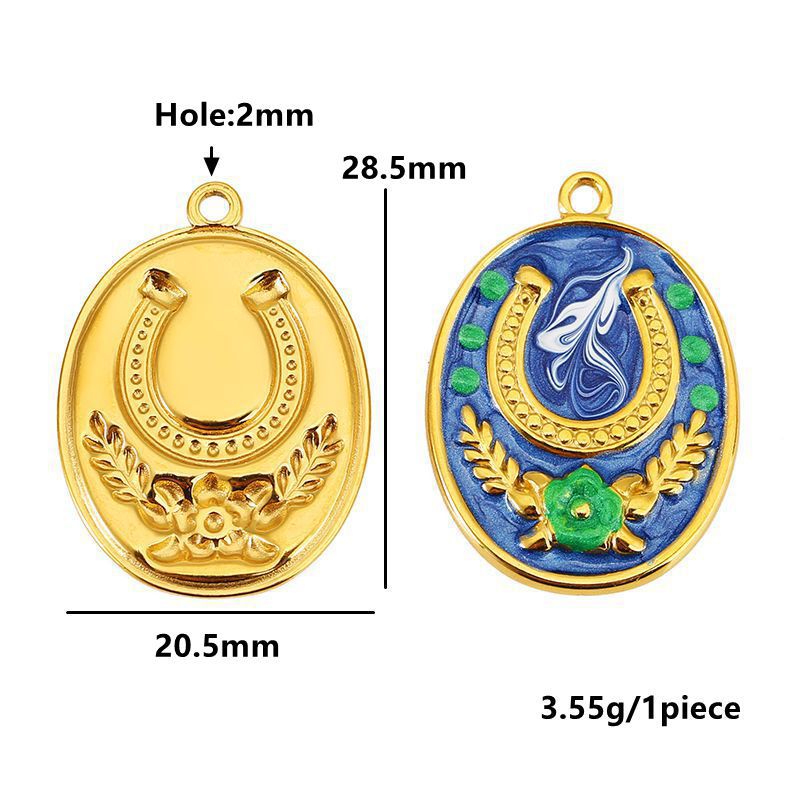 8:Oval horseshoe blue
