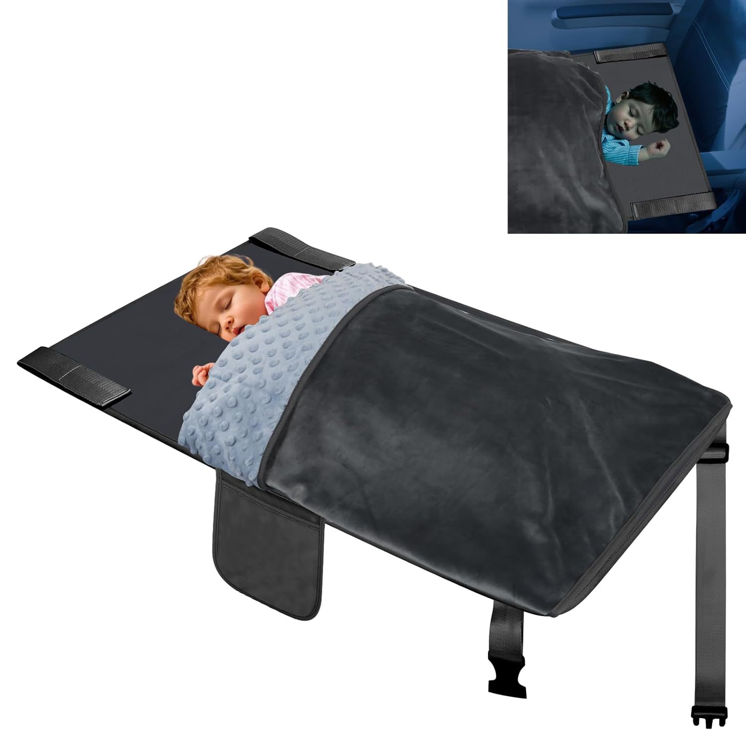 Upgraded airplane travel bed