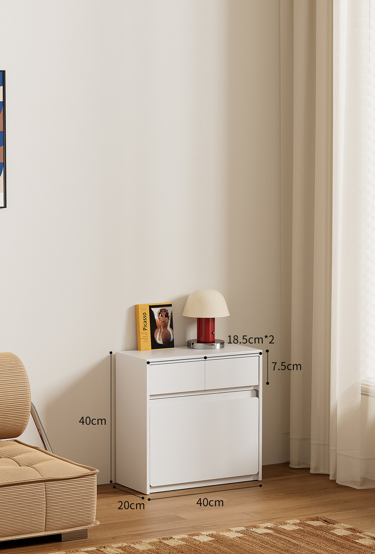 1-layer 2 drawers