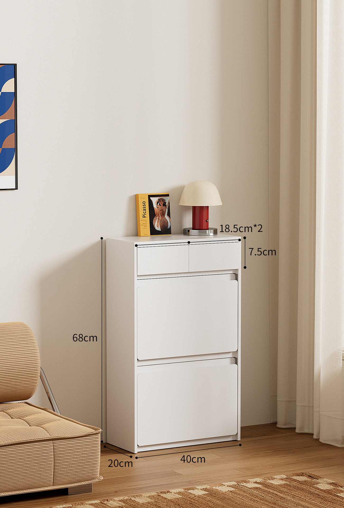 2-layer 2 drawers