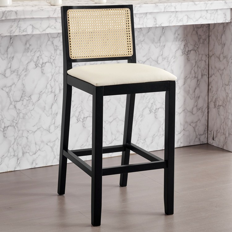 Rice white leather black rack