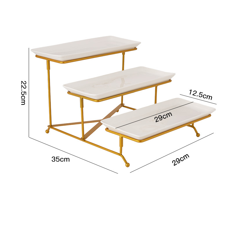 White plate set (new gold frame)
