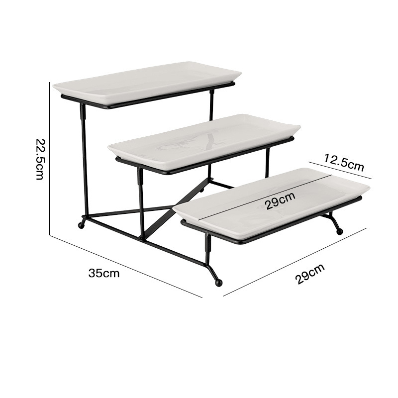 White plate set (new black frame)