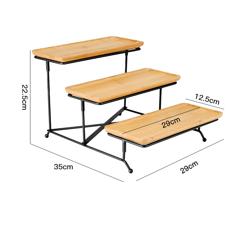 Wooden tray set (new black frame)