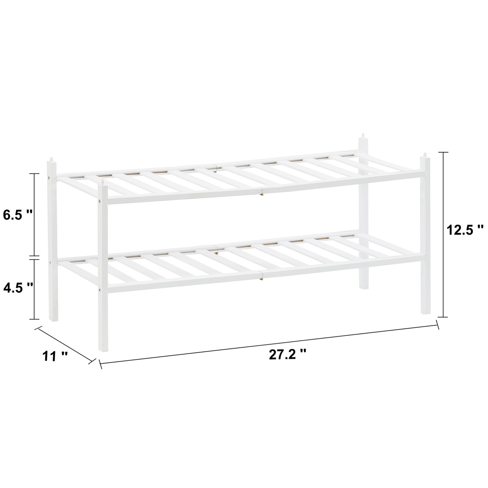 White, two-tier, 69cm long (thickened)