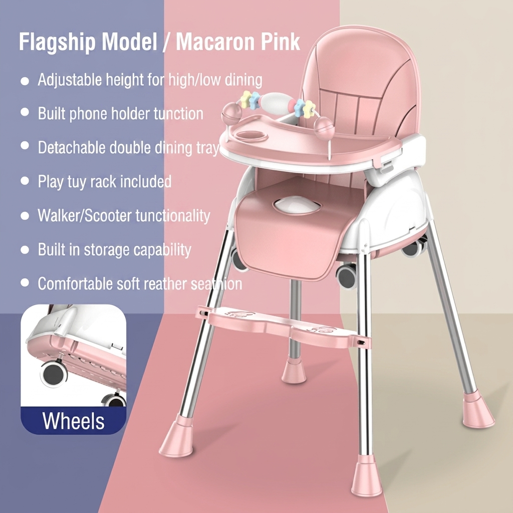 Pink Flagship-Wheels-Toy Rack-Variable Sneak-Can be stored