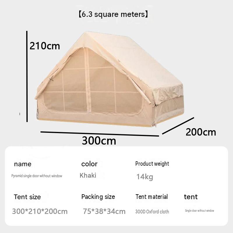 [6.3 square meters] 300d pyramid single door without windows (lightweight)