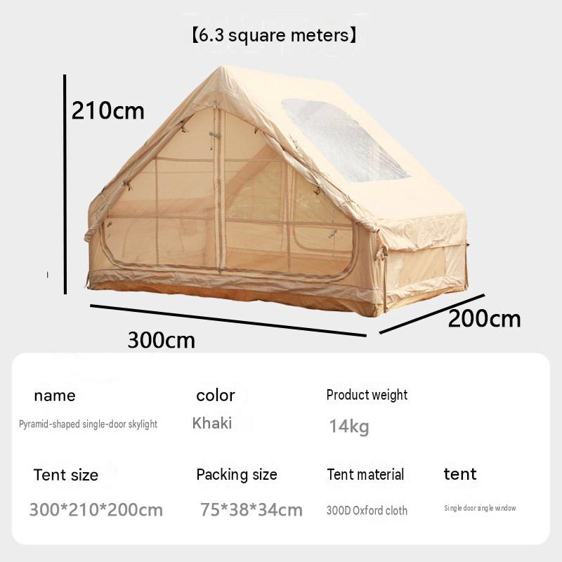 [6.3 square meters] 300d pyramid single door large skylight (lightweight)