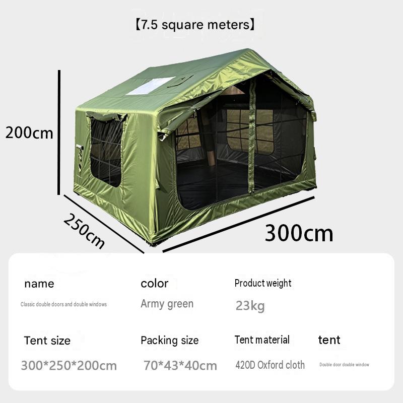 Army green [7.5 square meters] 420d classic double door double window