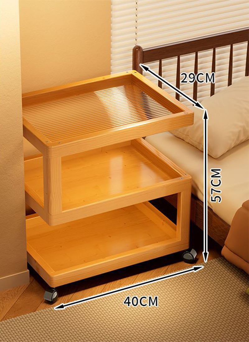 three-layer 30cm original bamboo color Reeded glass