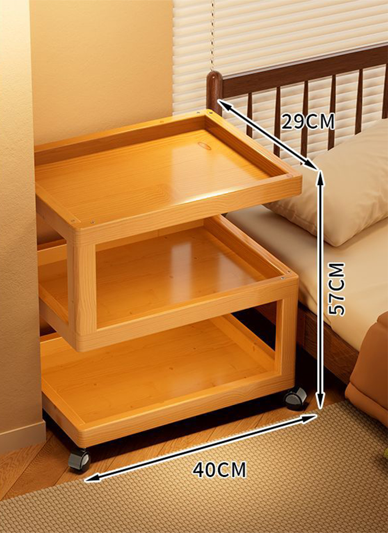 three-layer 30cm original bamboo color simple