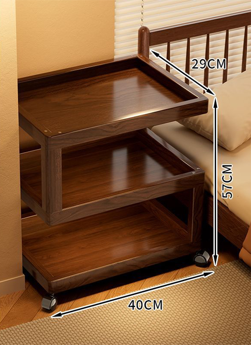 three-layer 30cm walnut color simple