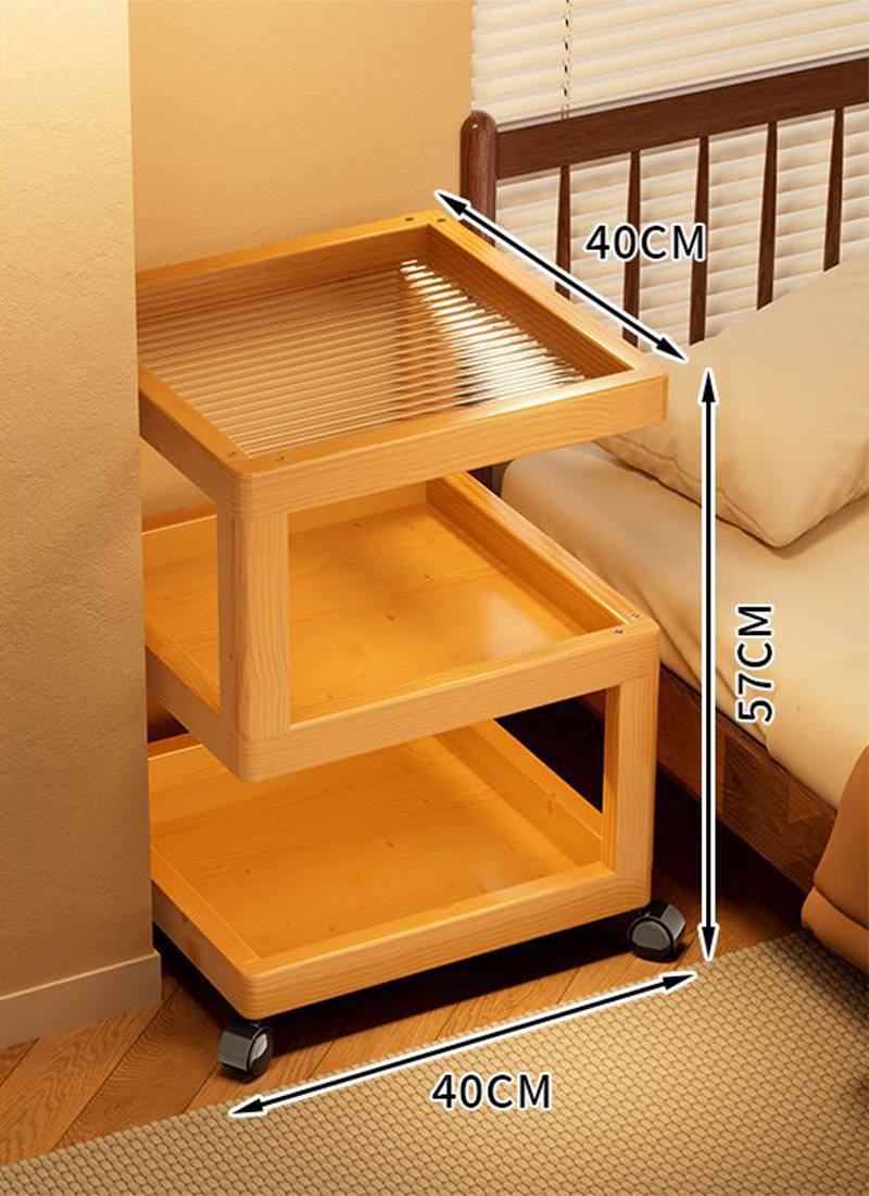 three-layer 40cm original bamboo color Reeded glass