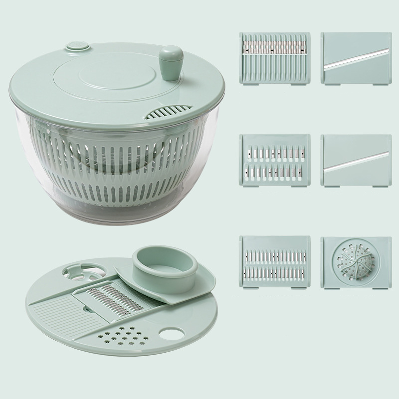 Fresh green 2-in-1 [free cutting board   six blades]
