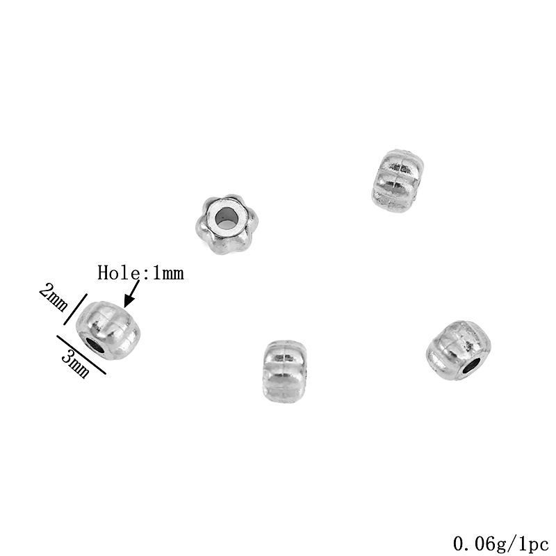 1:Steel color pumpkin beads 3mm