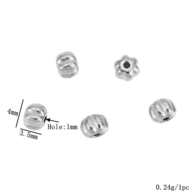 2:Steel color pumpkin beads 4mm