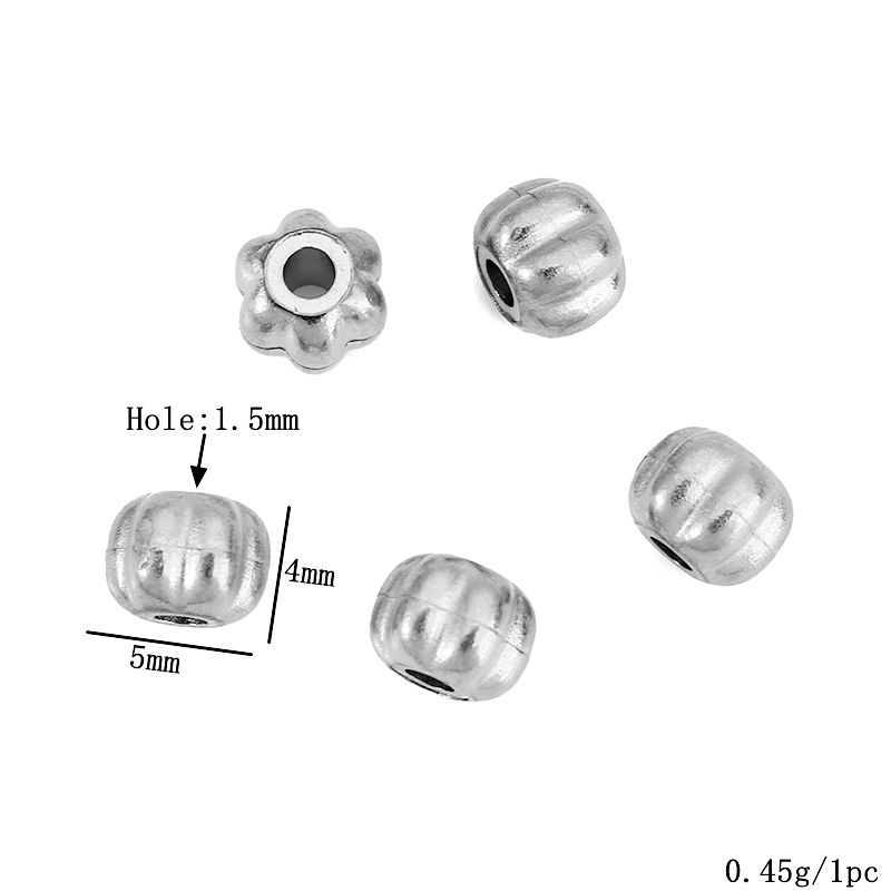 3:Steel color pumpkin beads 5mm