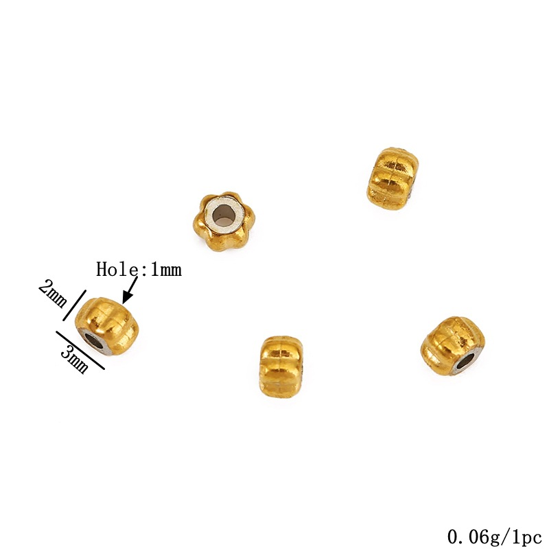5:Golden pumpkin beads 3mm