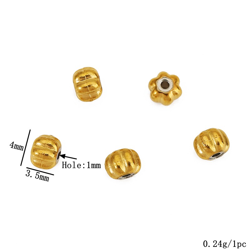 6:Golden pumpkin beads 4mm