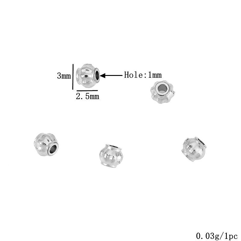 9:Steel color lantern beads 3mm