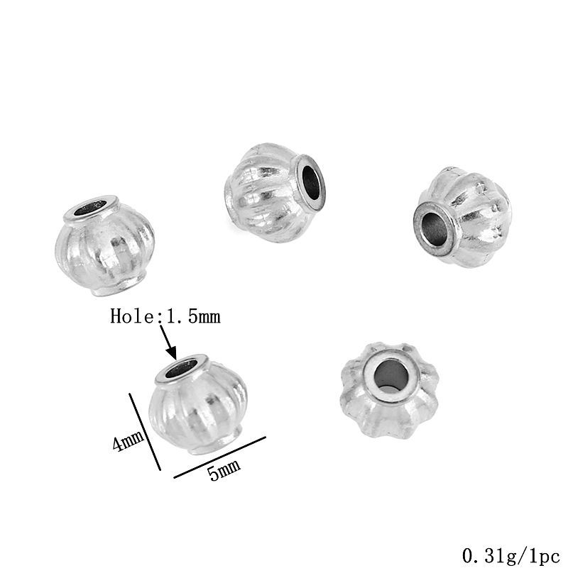 11:Steel color lantern beads 5mm