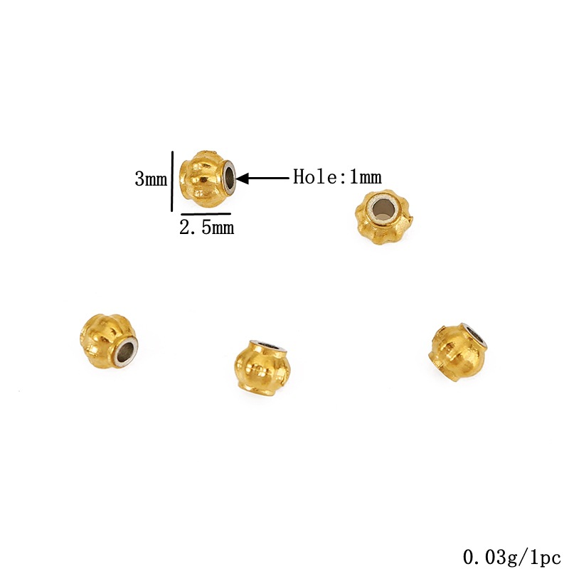 13:Gold lantern beads 3mm
