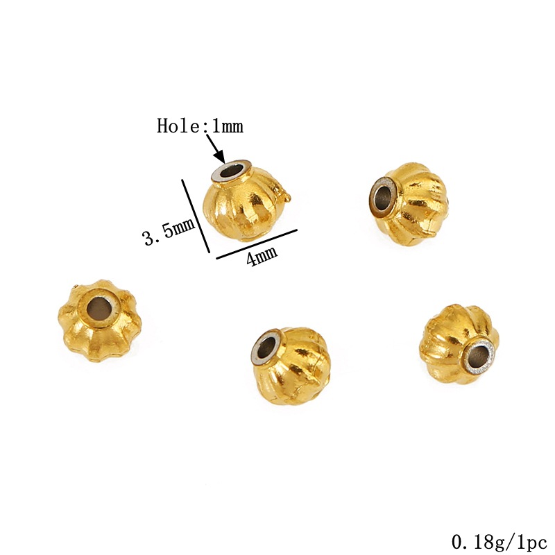 14:Gold lantern beads 4mm