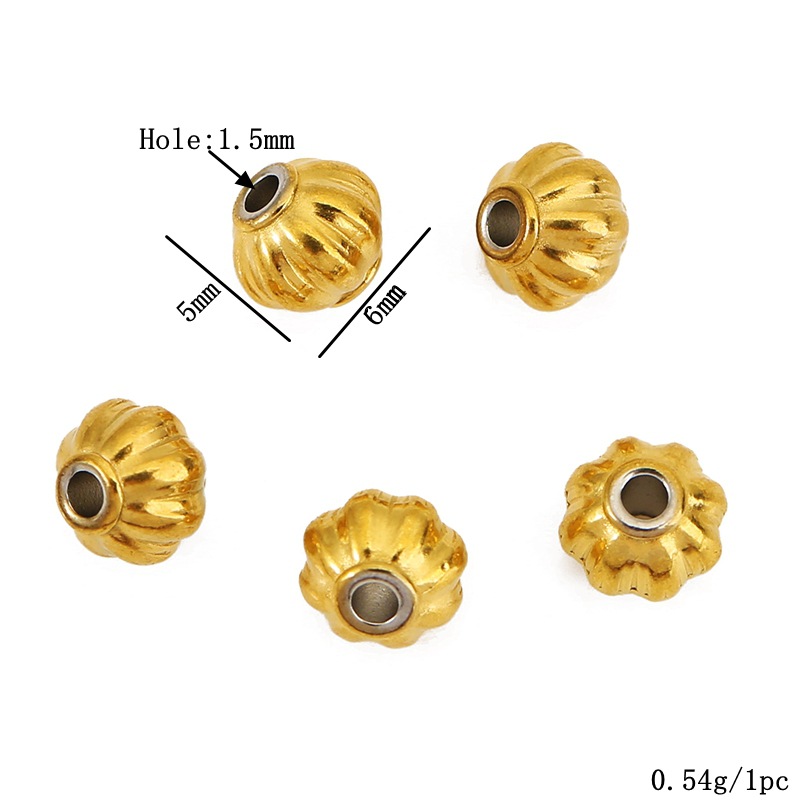 16:Gold lantern beads 6mm