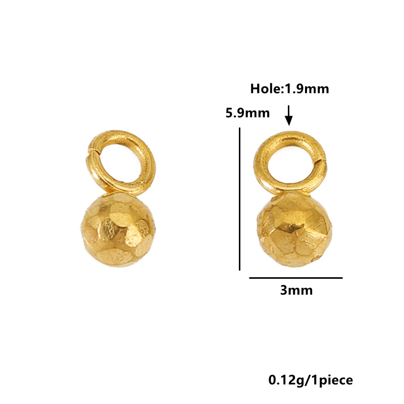 2:Single bail 3mm - gold tone