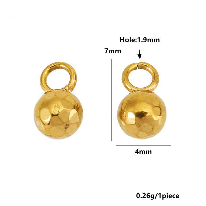 4:Single bail 4mm - gold tone