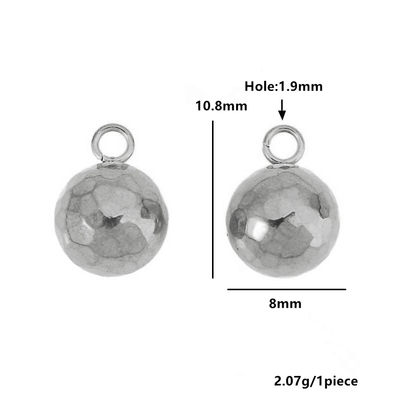 9:Single bail 8mm - steel color