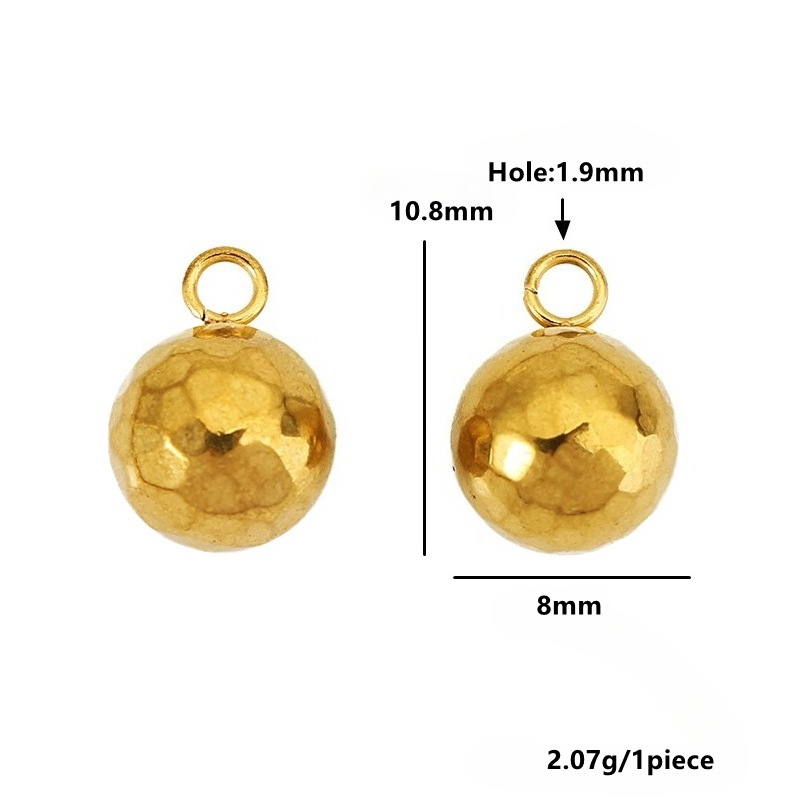 10:Single bail 8mm - gold tone