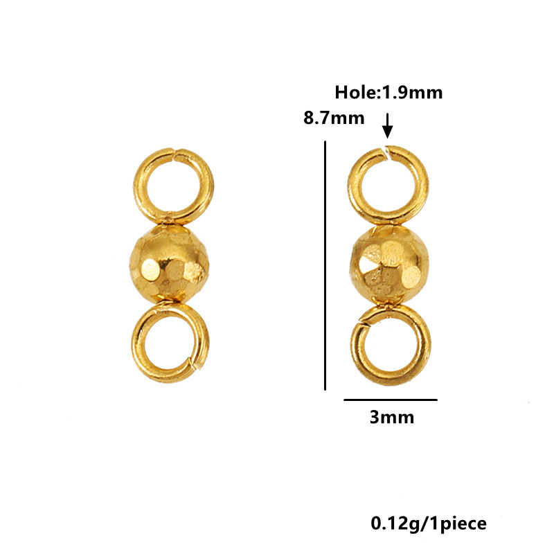 12:Double bail 3mm - gold