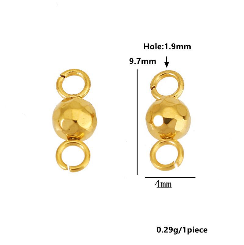 14:Double bail 4mm - gold