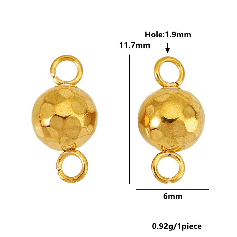 18:Double bail 6mm - gold