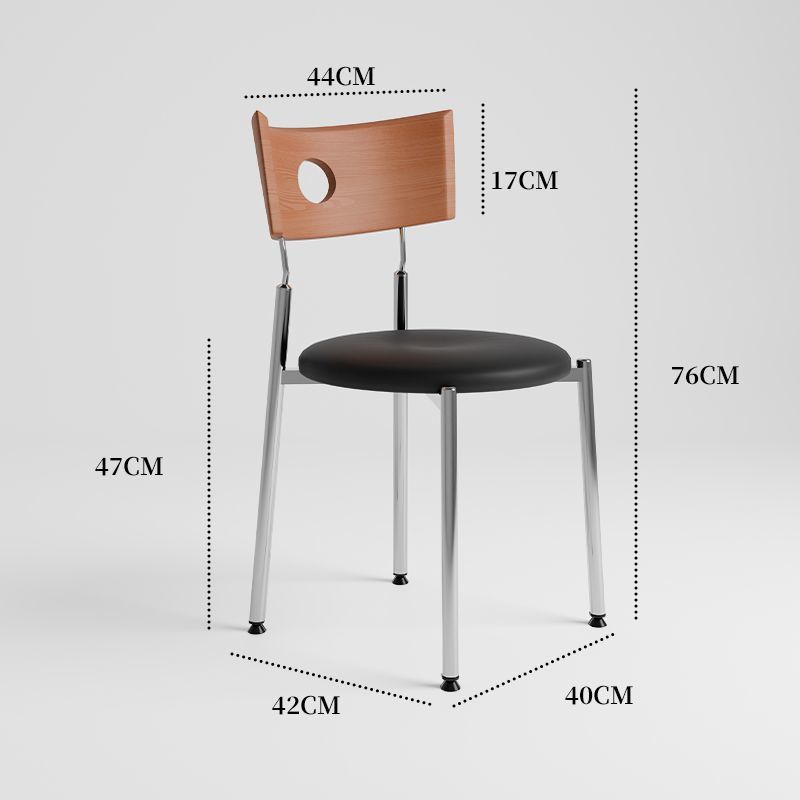 [walnut backrest] black seat cushion