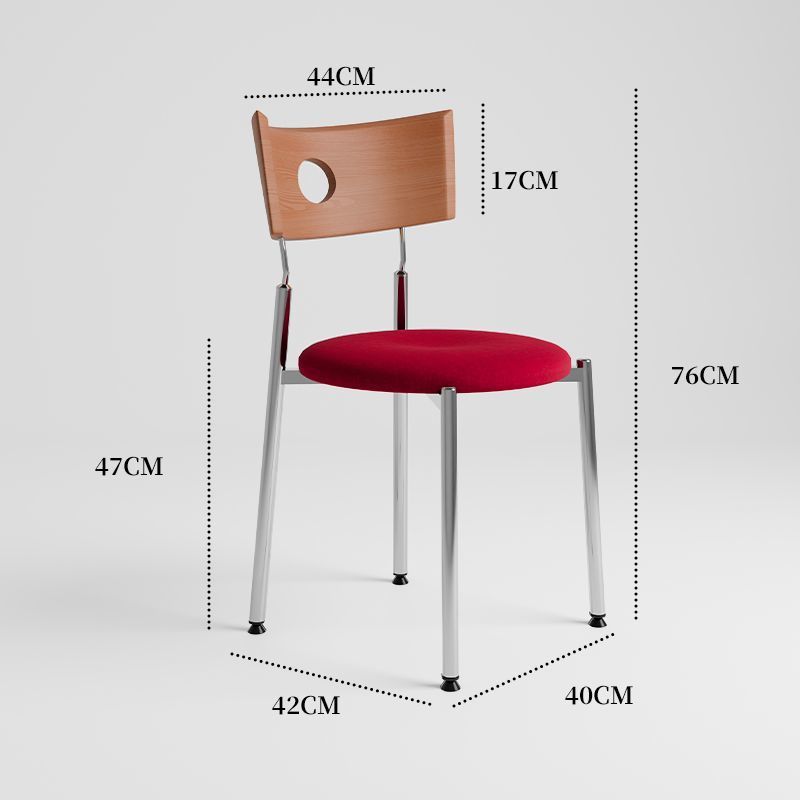 [walnut backrest] red cushion