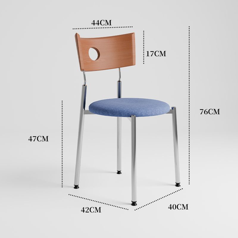 [walnut backrest] light blue seat cushion