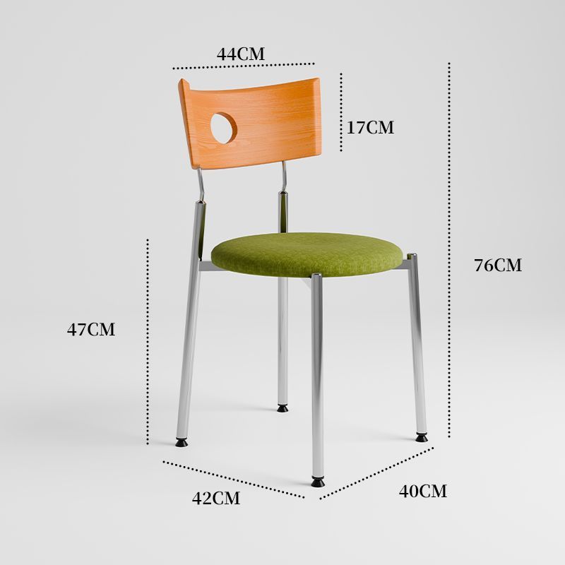 [cherry wood backrest] green cushion