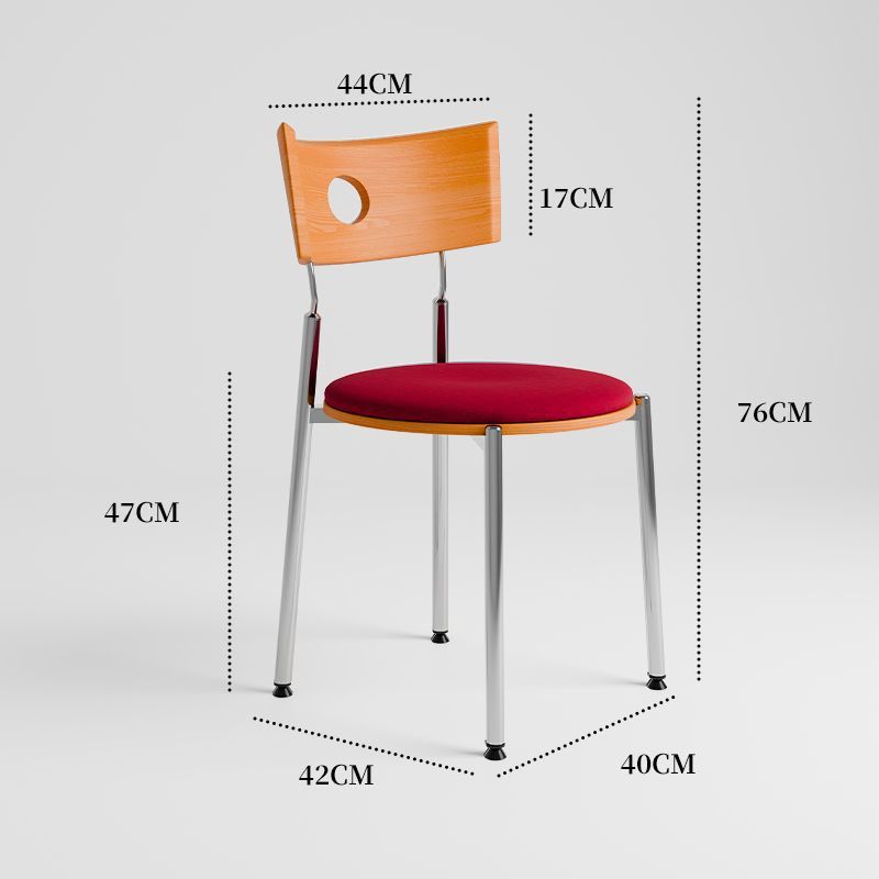 [cherry wood backrest] red cushion - with solid wood board