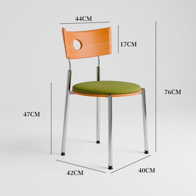 [cherry wood backrest] green cushion - with solid wood board