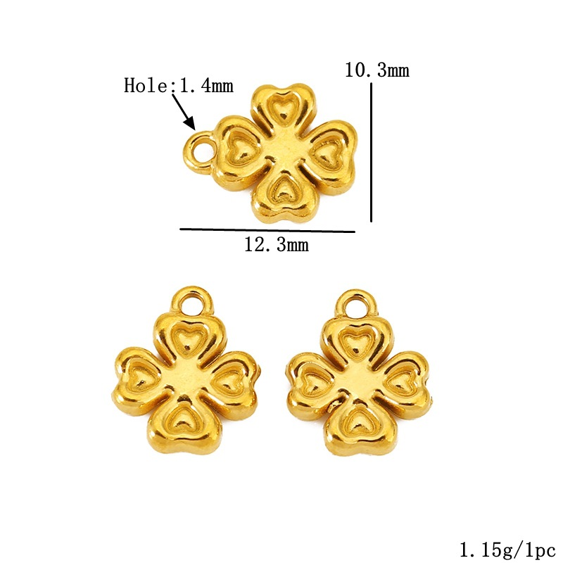 22:Golden four-leaf clover 1566