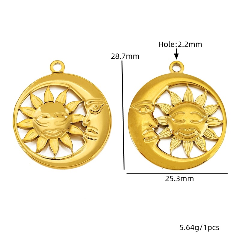 12:Golden hollow moon and sun
