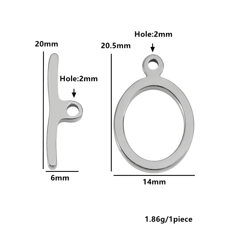 11:Flat oval large-steel color