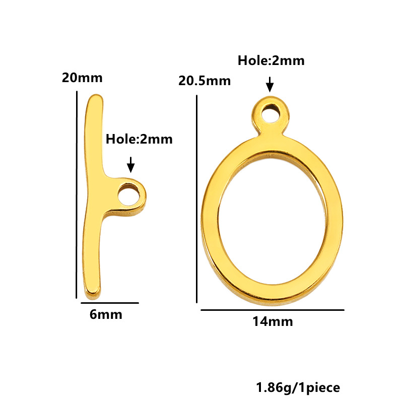 12:Flat oval large - gold