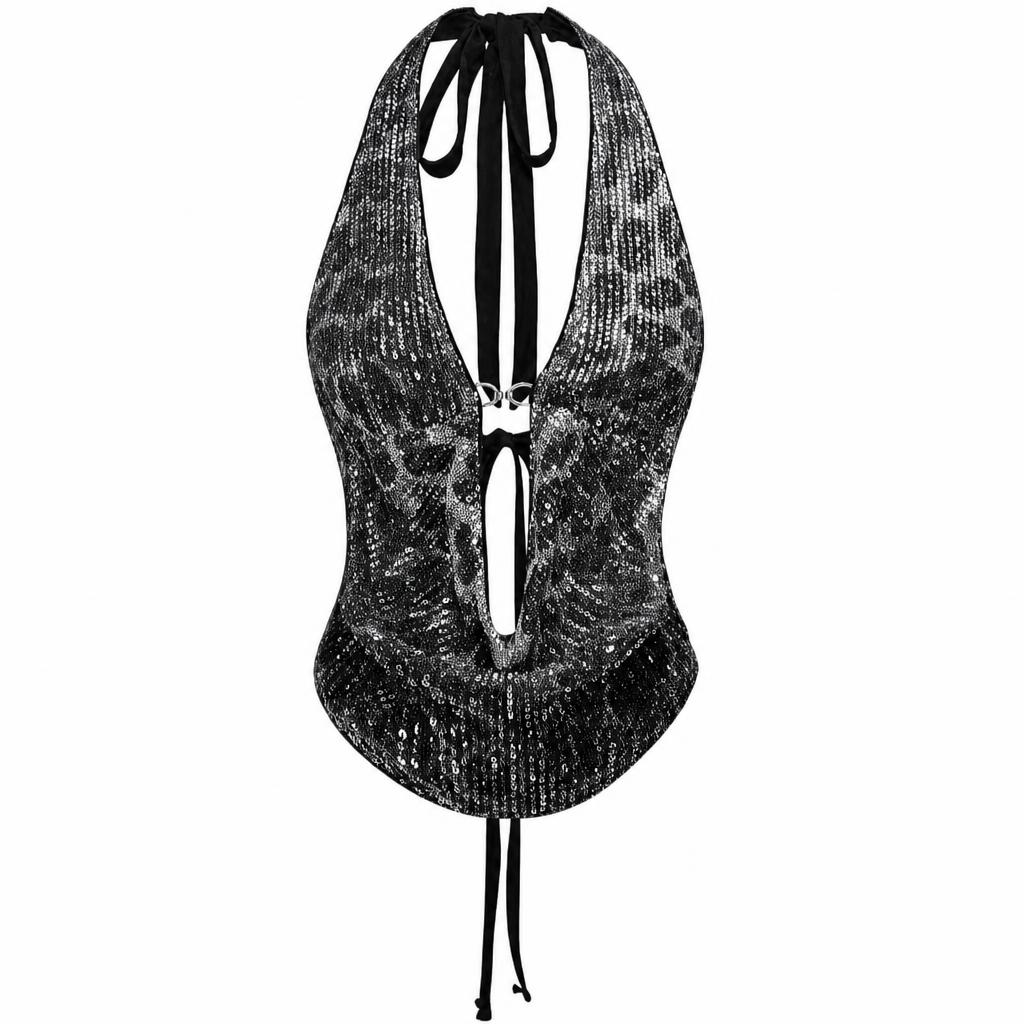 Black leopard print